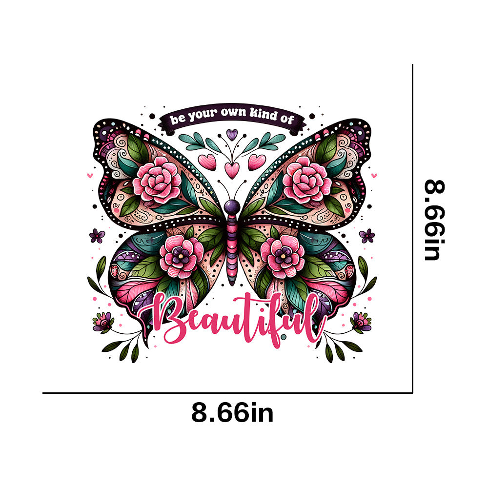 Wholesale 10pcs  color butterfly printing hot stamping  UV DTF Ready to Press Transfers Wraps