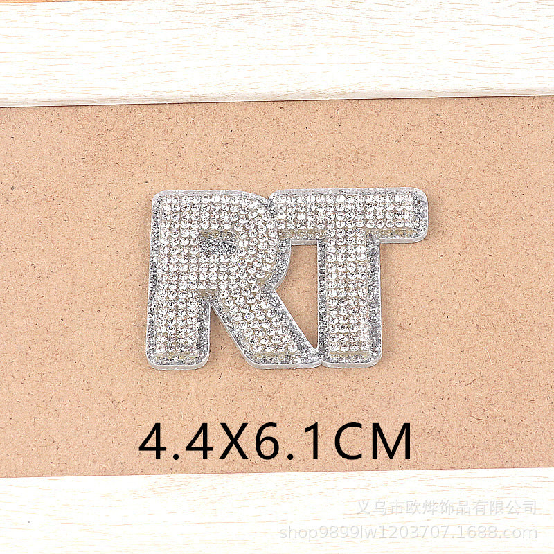 Wholesale Glitter Cartoon Letter  Acrylic DIY Patches
