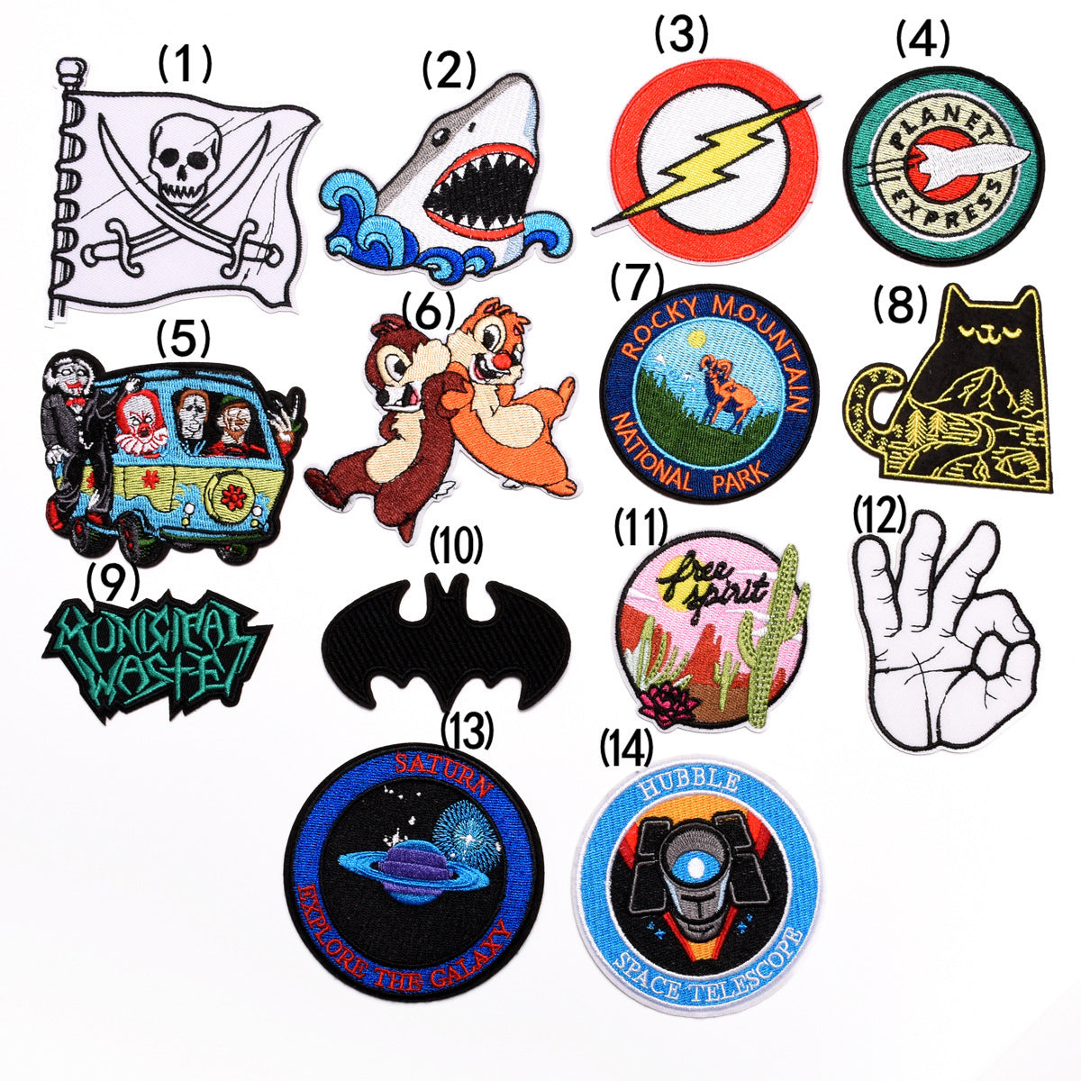 Wholesale Stylish Cartoon Embroidered Iron On Twill Patch For Clothing And Bags DIY Decorative Accent