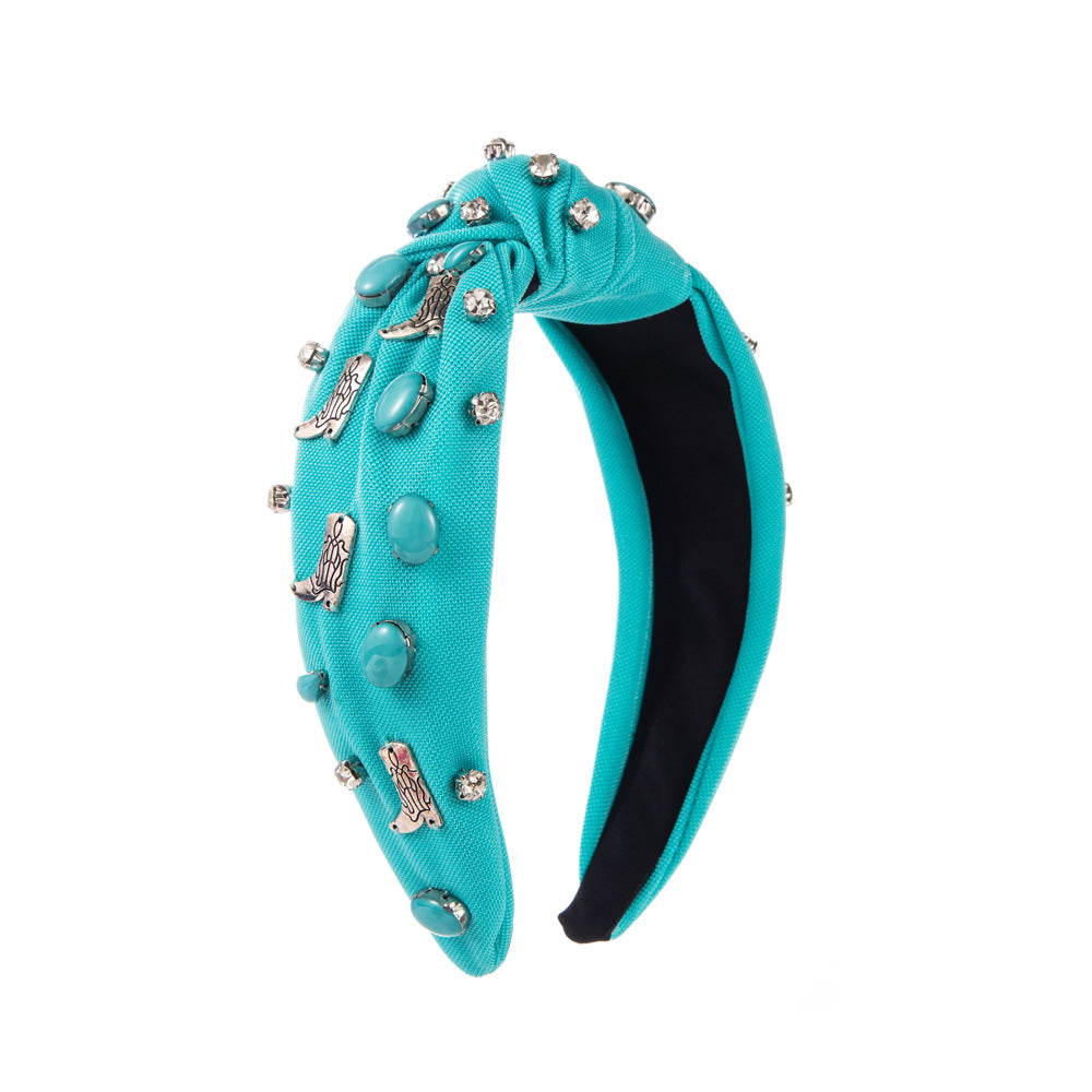 Wholesale Exquisite Fabric Headband with Diamonds