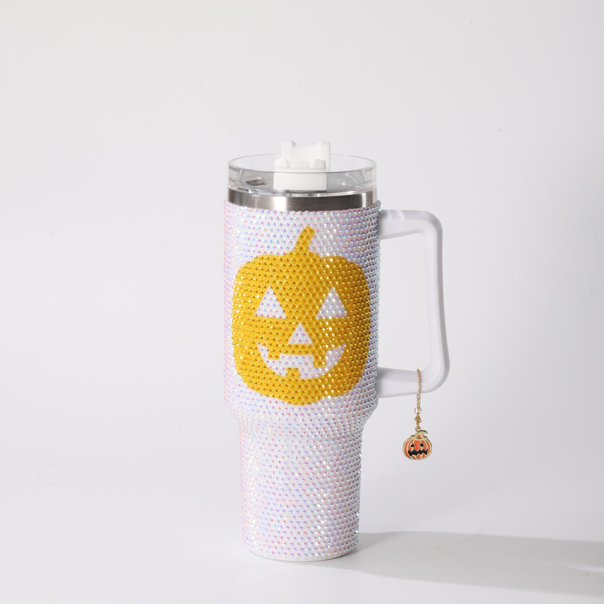 Wholesale pumpkin face cup 40oz large capacity stainless steel car ice bully cup