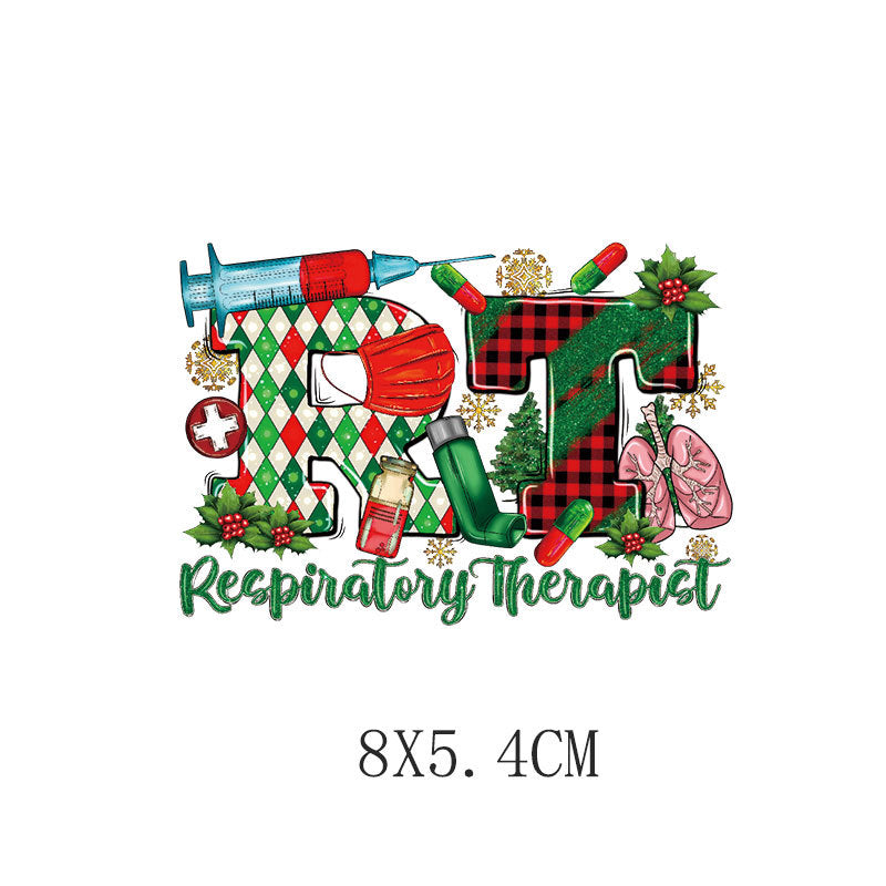 Wholesale Cartoon Christmas tree letter heat transfer   UV DTF Ready to Press Transfers Wraps