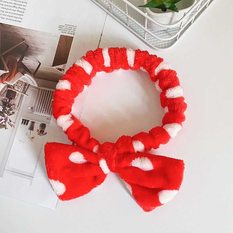 Wholesale Fabric Narrow Stripe Butterfly Tie Hair Band