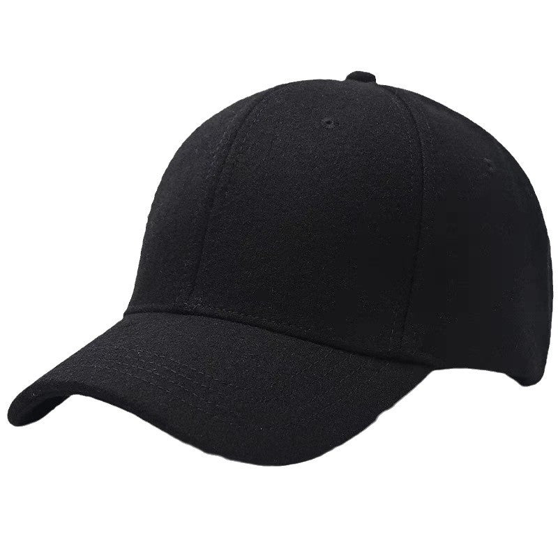 Wholesale Wool Warm Baseball Cap Men's Winter Thickened Cold-proof Grandpa Hat plus size Cap