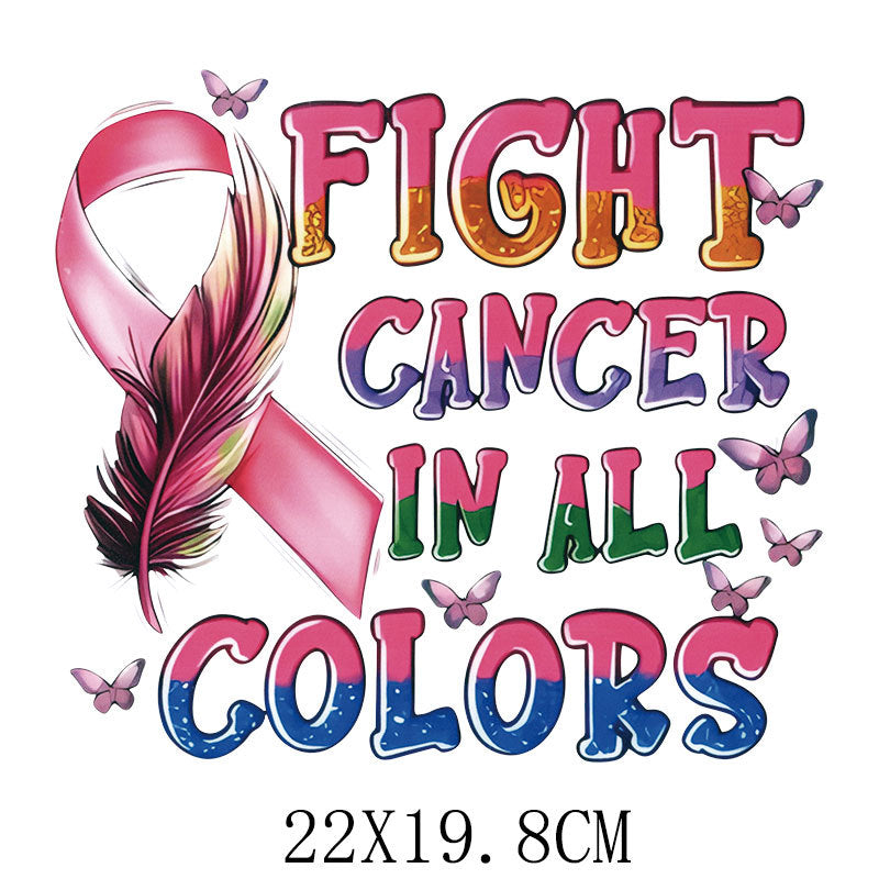 Wholesale 10pcs/pack Pink rainbow ribbon UV DTF Ready to Press Transfers Wraps