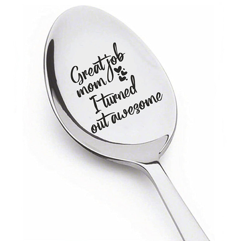 Wholesale Stainless Steel Personalized Creative Engraving Father's Day Spoon