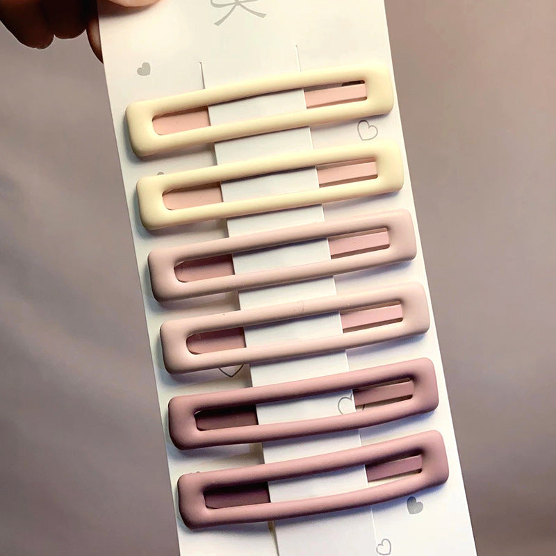 Wholesale Dark Frosted Square Metal Hair Clips