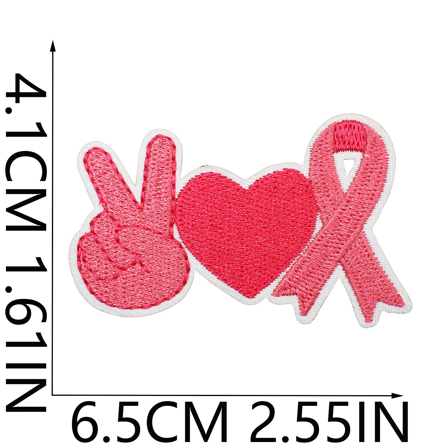 Wholesale Health Day Care for Women Pink Embroidery DIY Patches