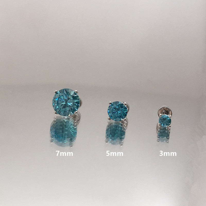 Wholesale Flash Series Huazi claw-set zircon ear bone stud earrings