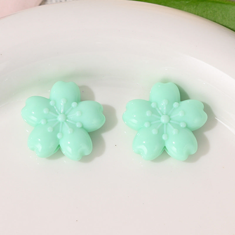 Wholesale 5pcs/pack   Candy-colored flower beads Acrylic Beads