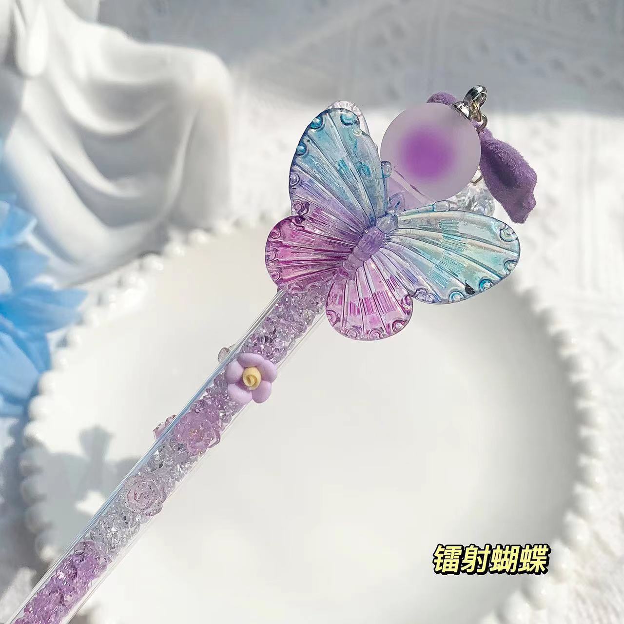 Wholesale Homemade Purple Butterfly Series Collection Exquisite Pen Knife