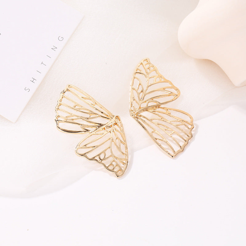 Wholesale Gothic  Butterfly Hollow Stud Earrings For Women Alloy Party Jewelry Accessory