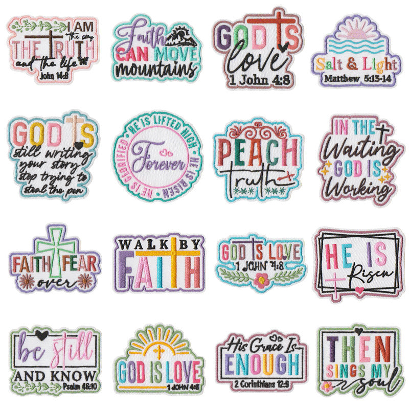 Wholesale  Bible Cloth Embroidery  DIY Patches
