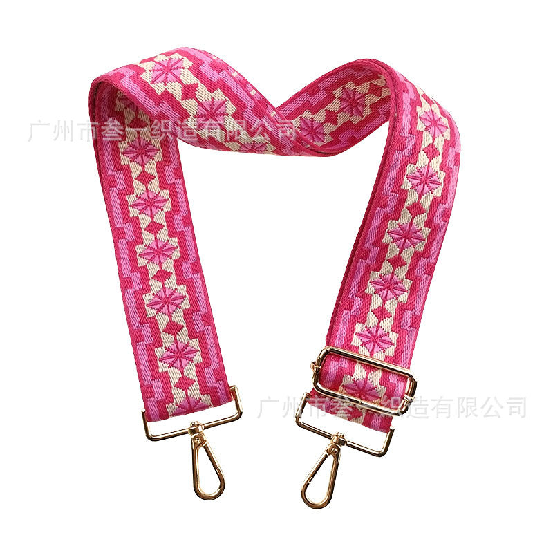 Wholesale Ethnic Style Crossbody Personalized Versatile Polyester Jacquard Adjustable Replacement Shoulder Strap