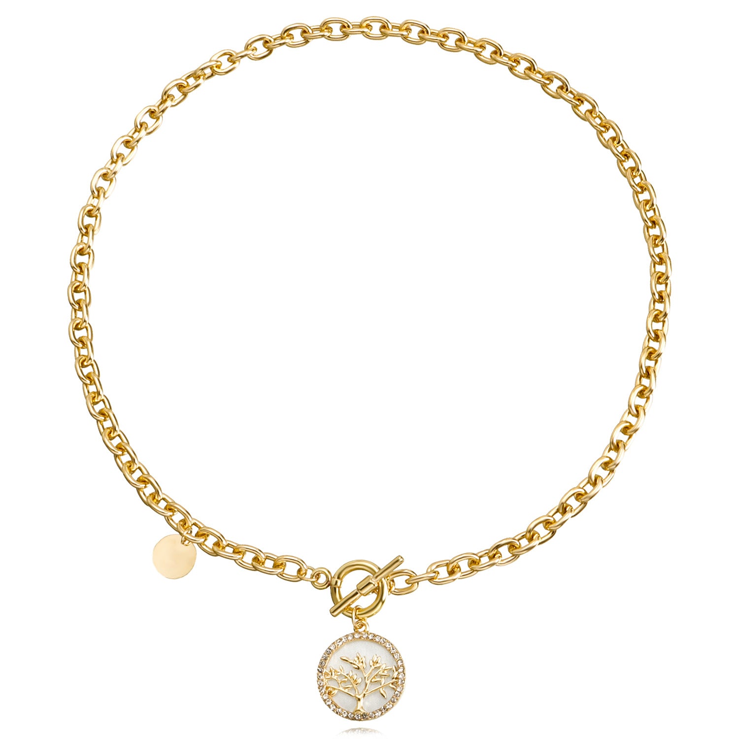 Wholesale Pearl Splicing Chain Imitation Fritillaria Pendant Alloy Necklace