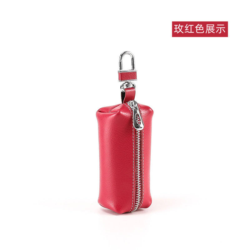 Wholesale 3pcs Cowhide key storage bag coin purse home car key bag