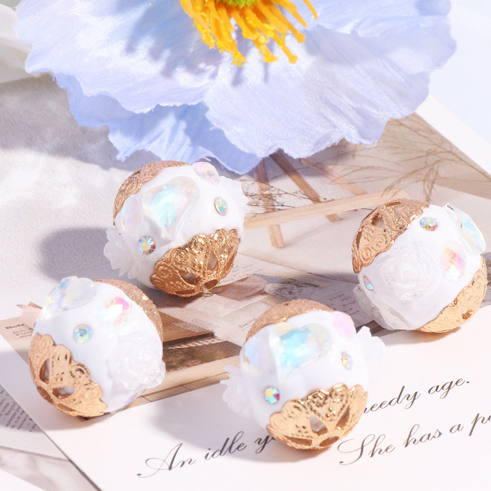 Wholesale Nepalese ethnic style love loose beads straight hole beads DIY