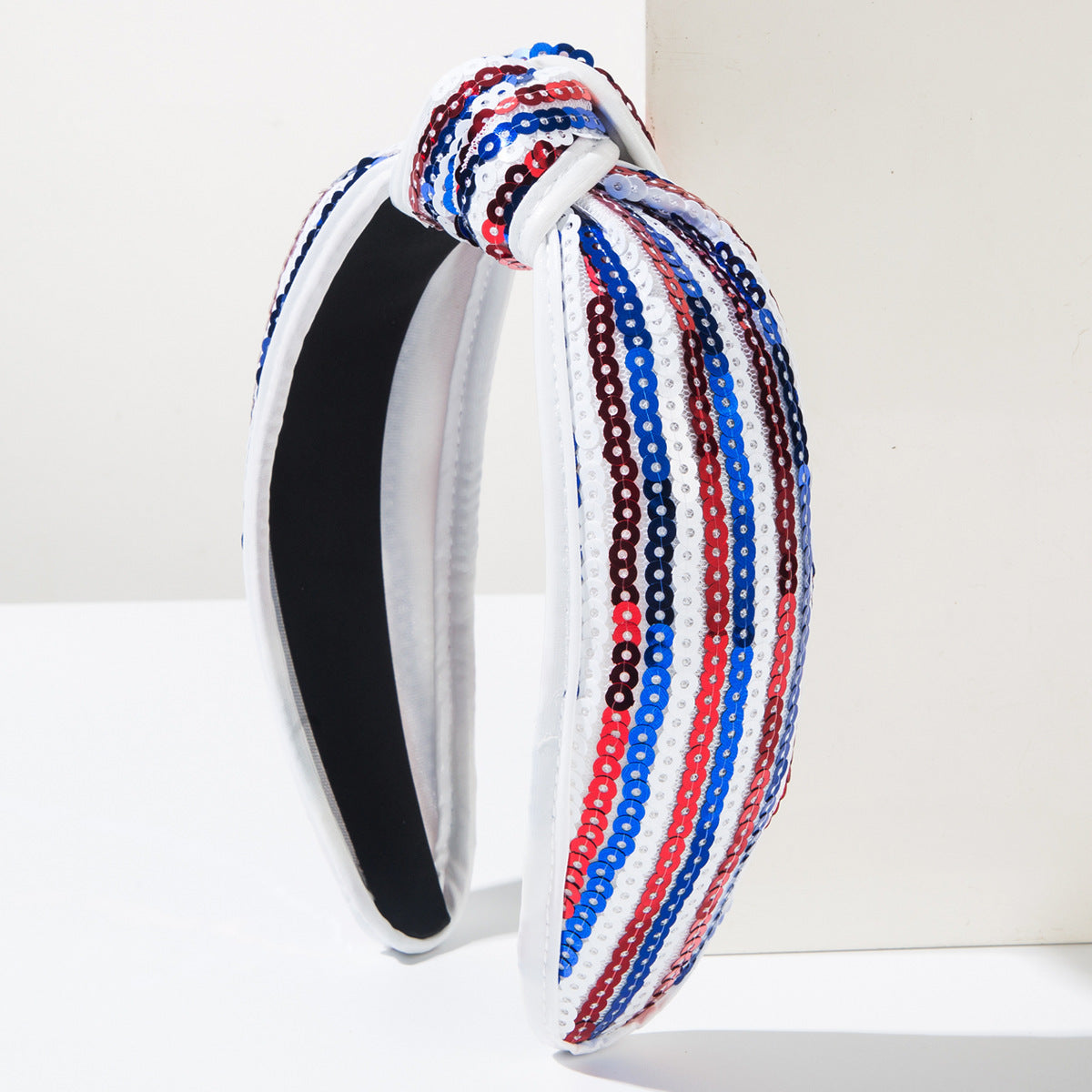 Wholesale Creative Diamond Striped Star Sequin Fabric Headband