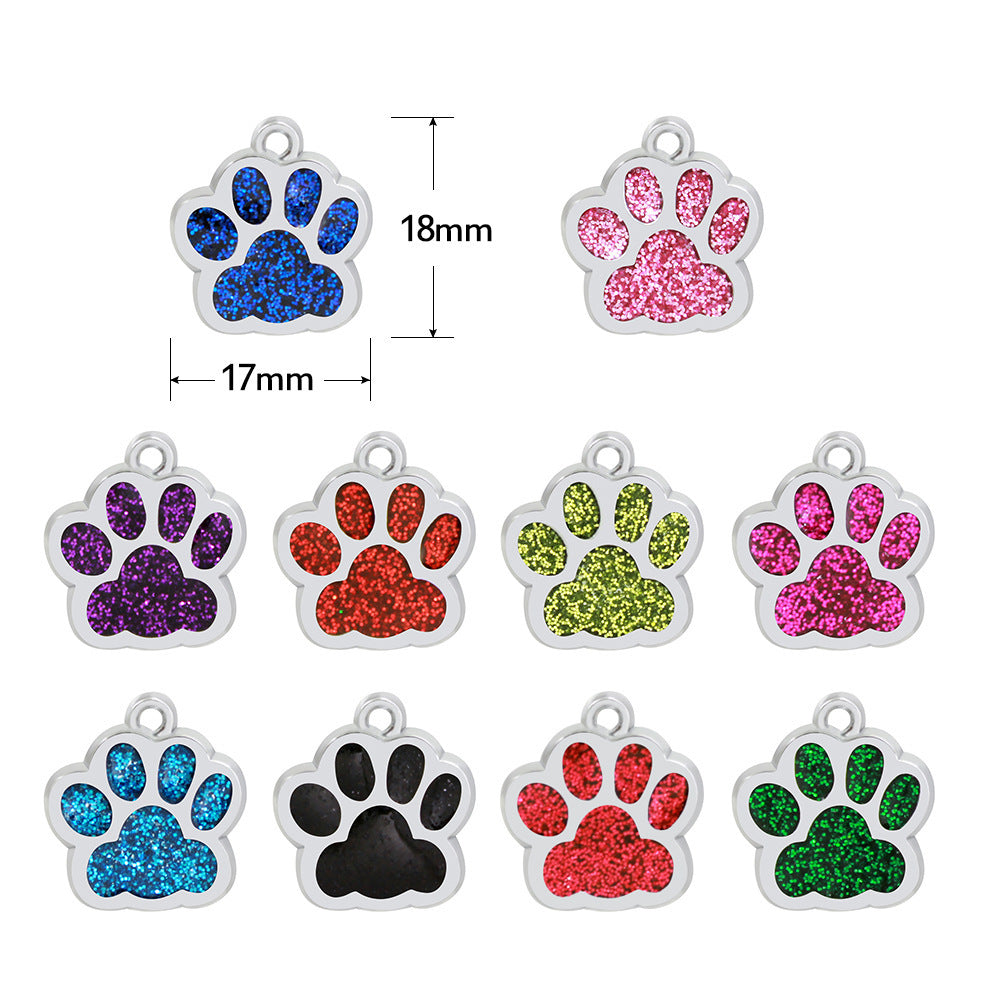 Wholesale 10PCS  New Pet Dog Footprint Claw Pendant Alloy Small Accessories