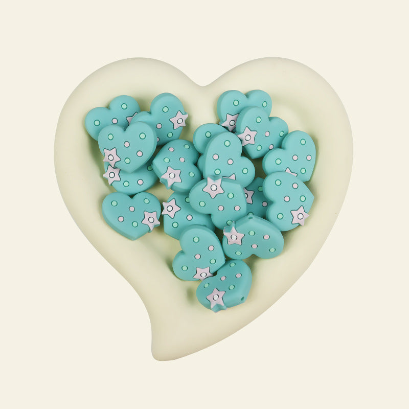 Wholesale 10PCS Love Pattern Cartoon Silicone Beads