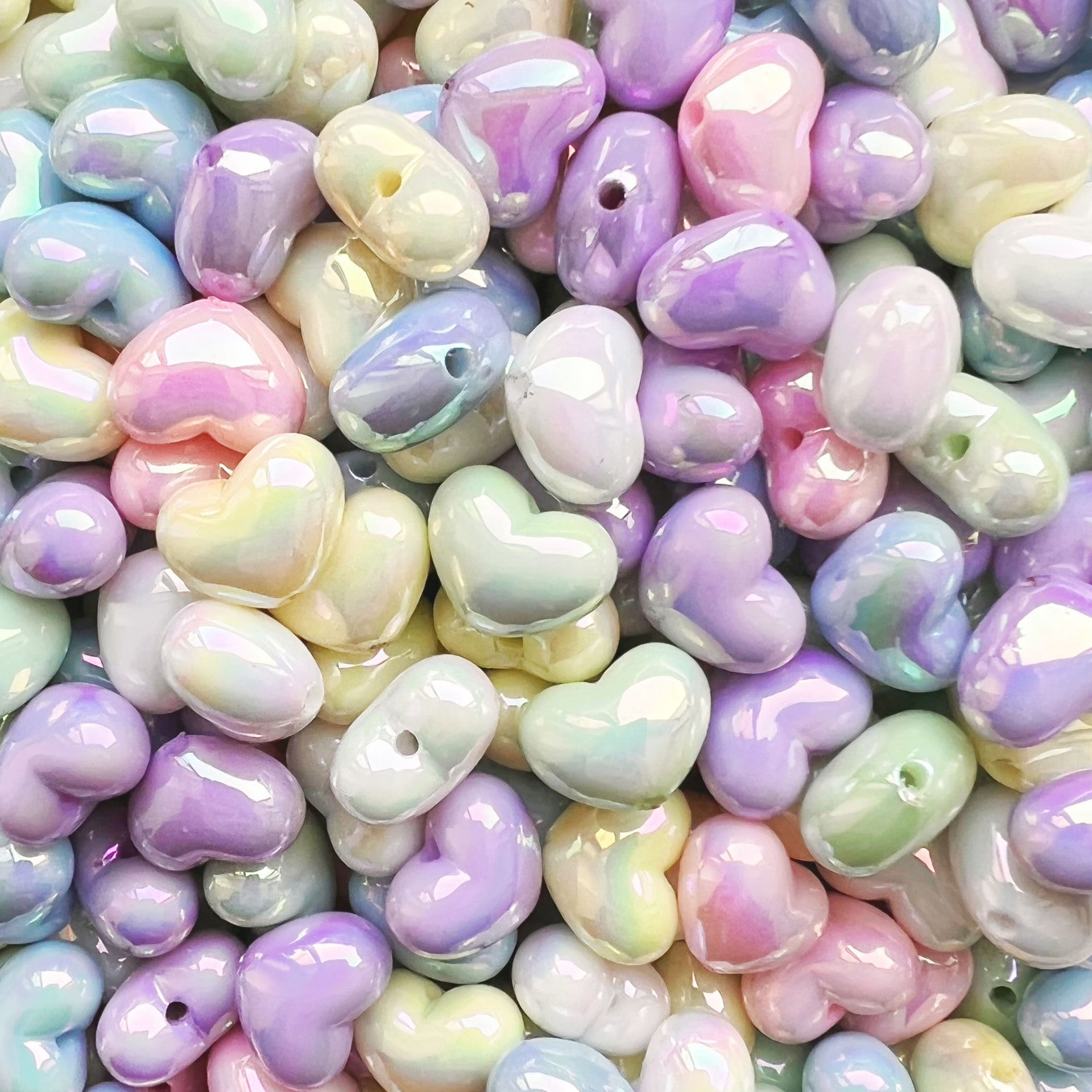 Wholesale 10pcs 10*13mm cream color love beads