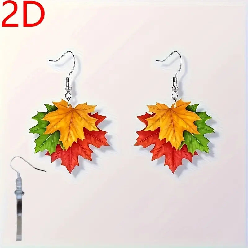 Wholesale Classical Holiday Style Leaf  Earrings