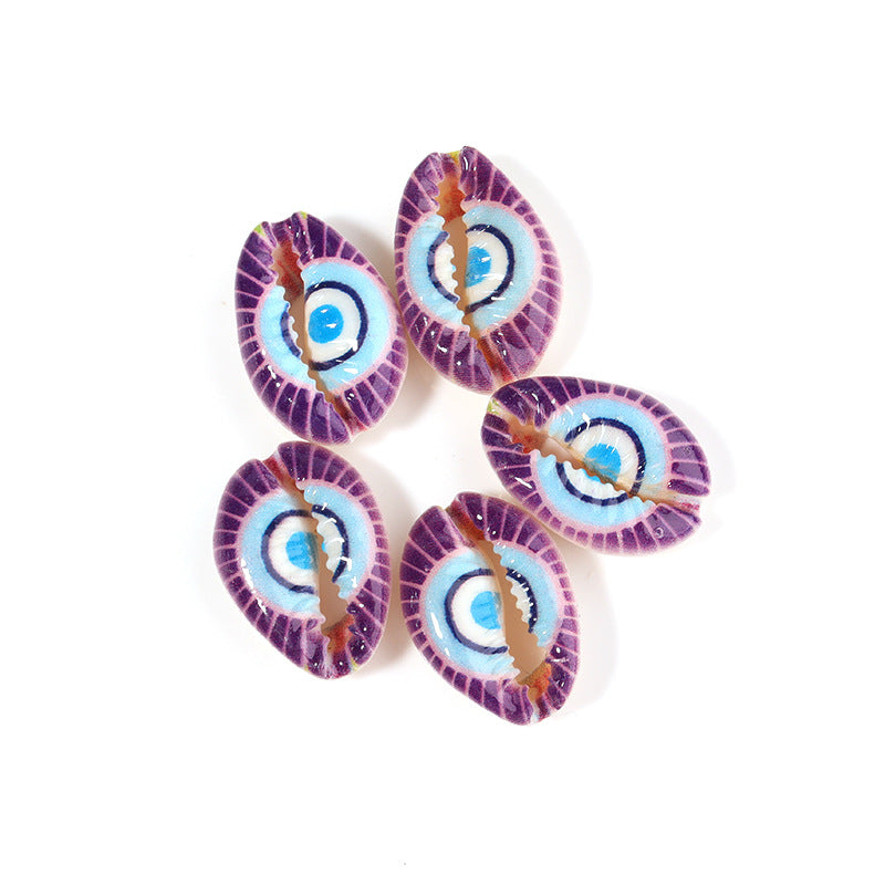 Al por mayor 20 piezas/paquete de caracol natural de concha pintada tortuga corta corta cuentas de concha