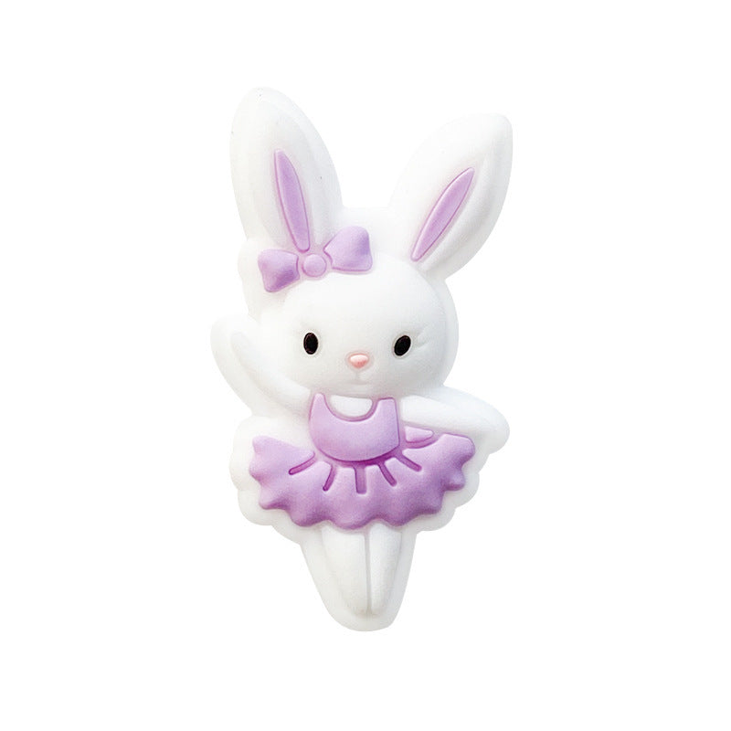 Wholesale 10pcs Creative Bunny Beads DIY Focal Beads