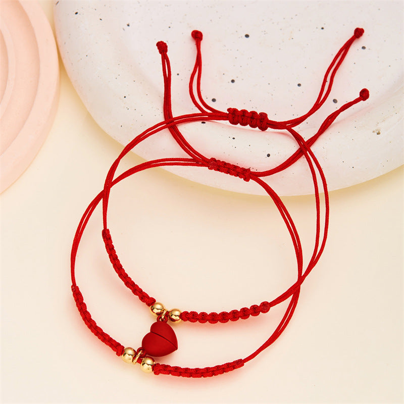 Wholesale  love woven love magnetic bracelet suit