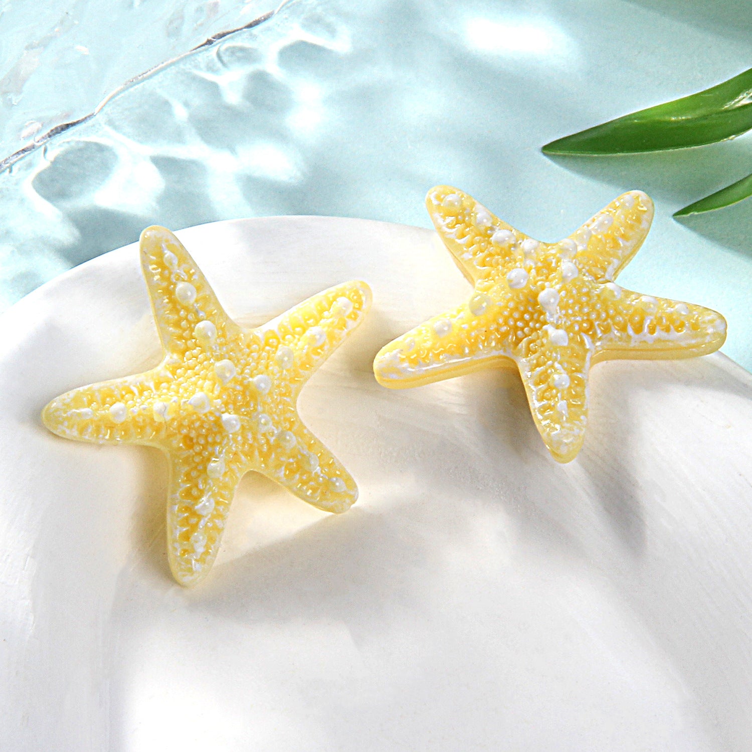 Wholesale DIY starfish resin accessories hairpin shoe buckle