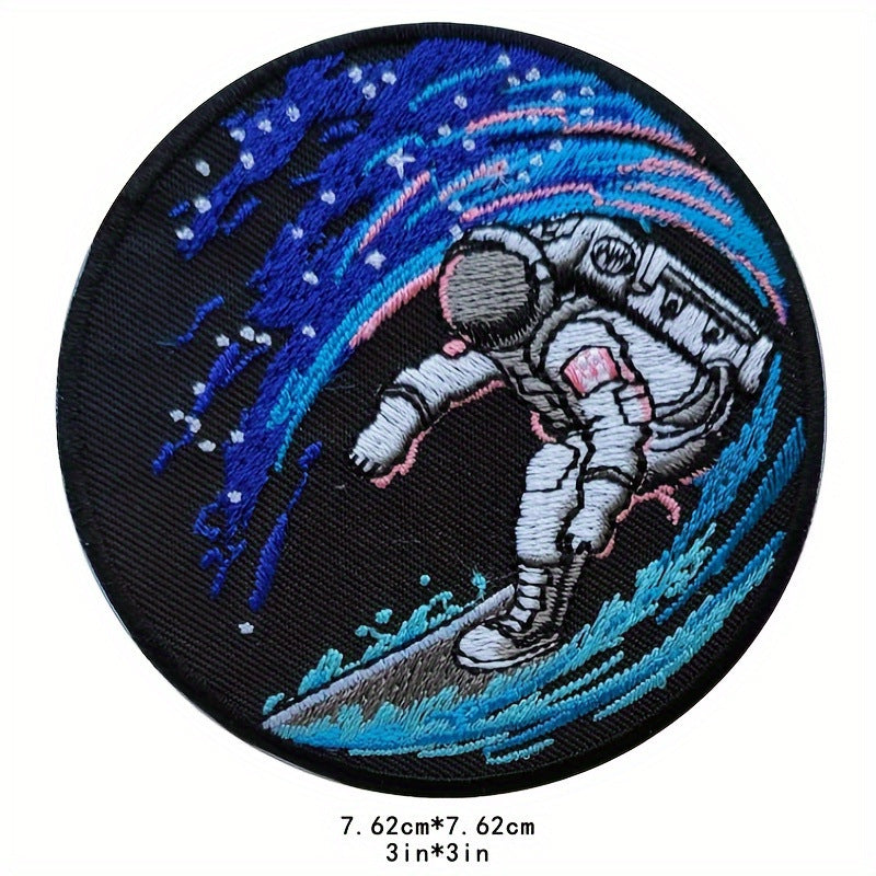 Wholesale Starry Sky Mountains Sunrise Embroidery DIY Patches