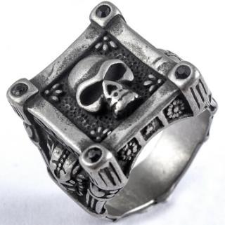 Wholesale  Simple Retro Punk Goethe Ring Titanium Steel Rust-free Fashion Jewelry Ring Pendant