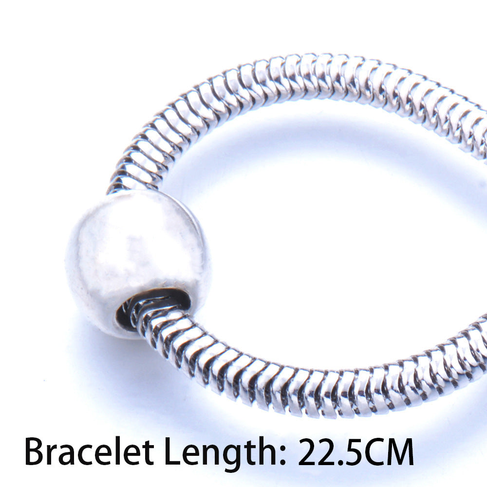 Wholesale Zinc Alloy Beaded Crown Pendant Bracelet