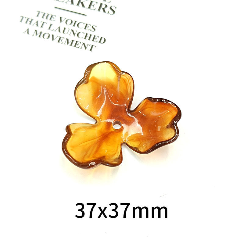 Wholesale 36mm 10pcs/pack Three Petal Acrylic Beads