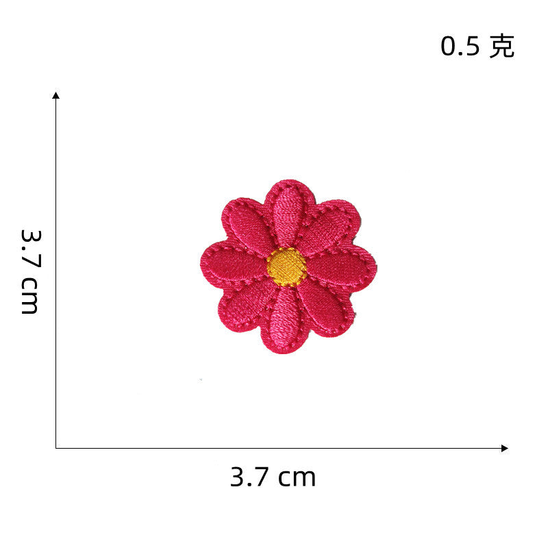 Wholesale Polyester Embroidered Flower Patches Cartoon Bee Sunflower DIY Clothing Decor Resale Accessory