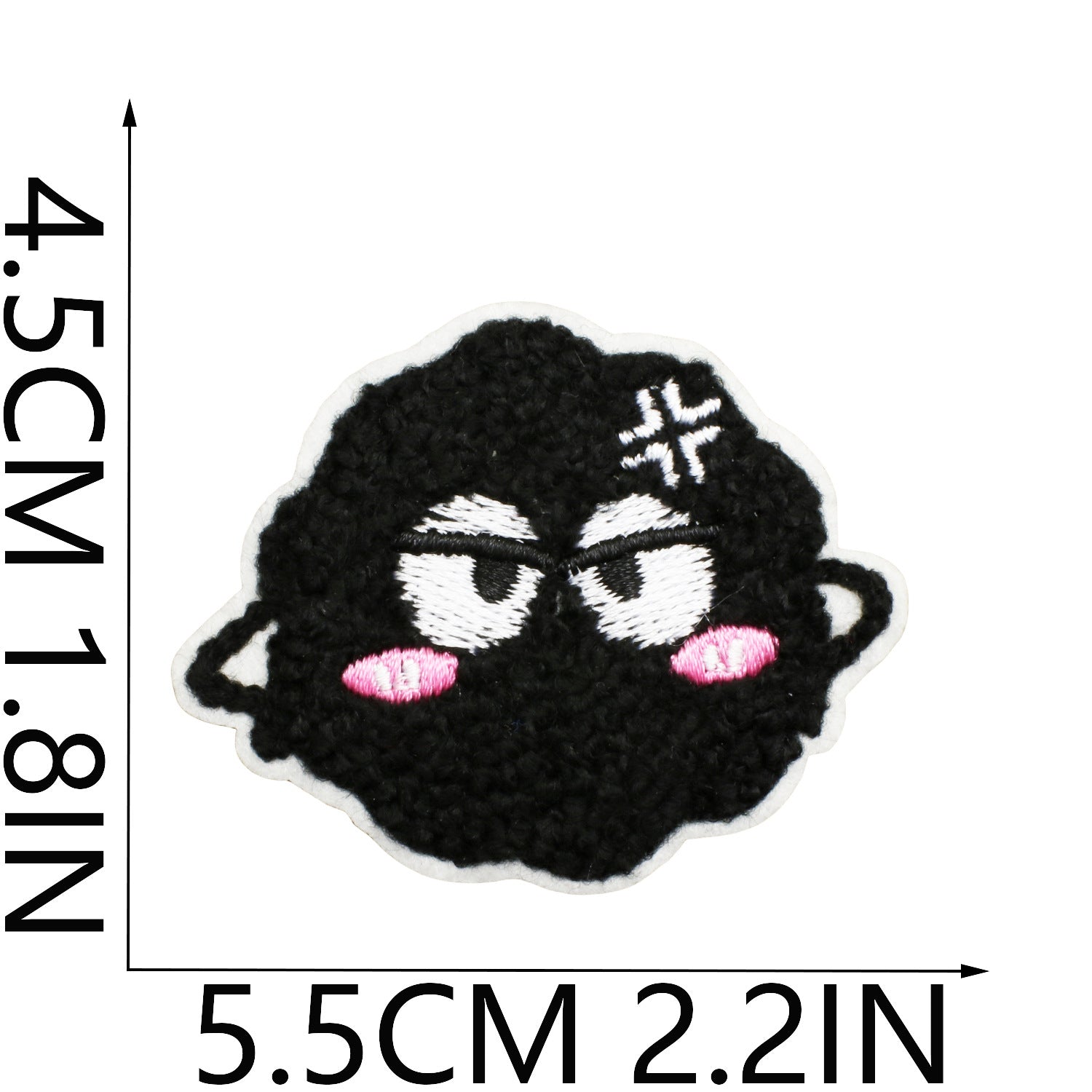 Wholesale Cute Black Coal Polyester Embroidered Patch Funny Charcoal Badge Decorative Clothing Accessory For Gift And Boutique Resale