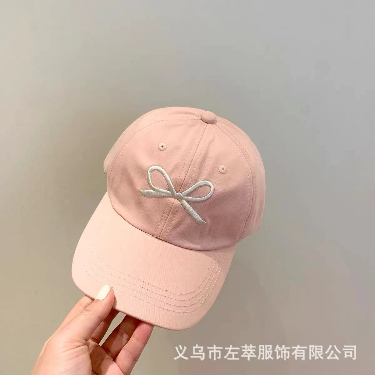 Wholesale Girls Sweet Embroidered Bow Cap