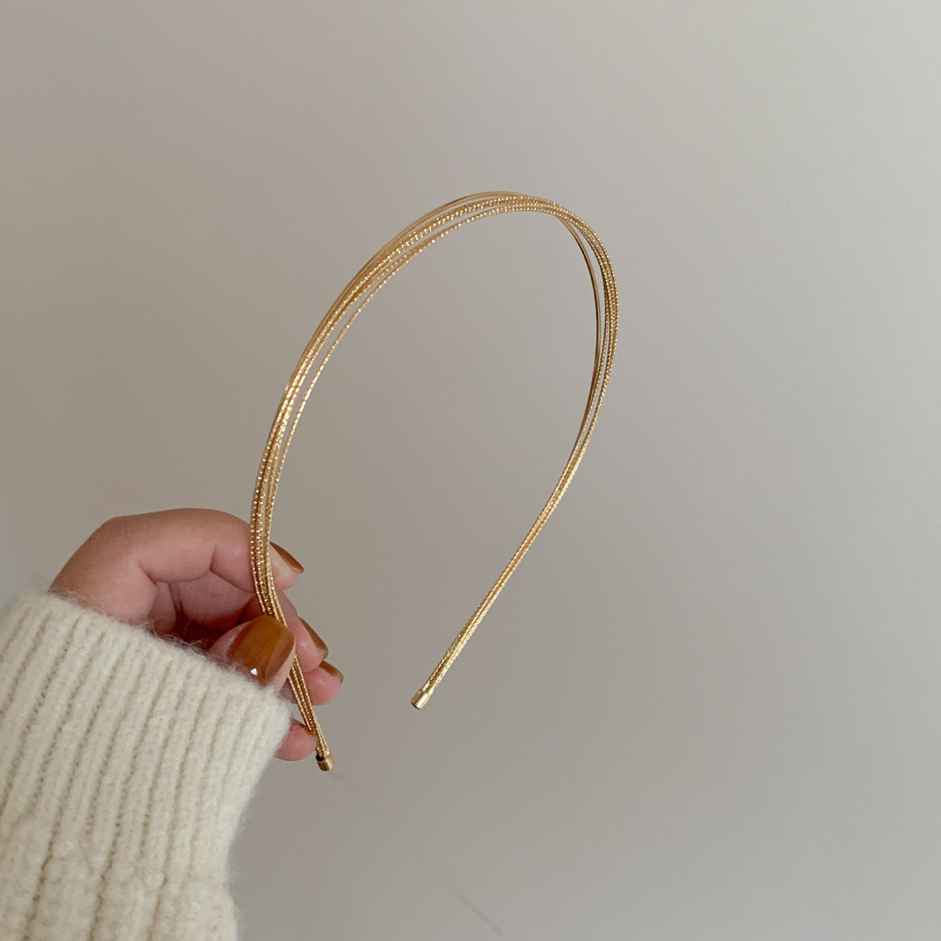 Wholesale Alloy thin metal multi-layer headband simple style headband female hair pressing head buckle hair clip