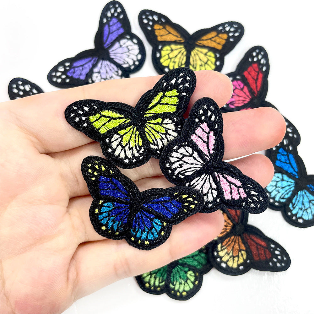Wholesale Trendy Embroidered Butterfly Patches DIY Clothing Shoe Hat Bag Decor Accessory With Hot Melt Backing For Resale