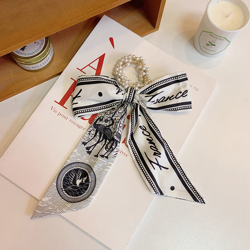 Wholesale Pearl Scarves Summer Thin Hair Scrunchies