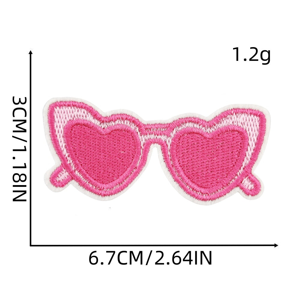 Wholesale Cartoon Pink Bow Embroider Cloth Patch