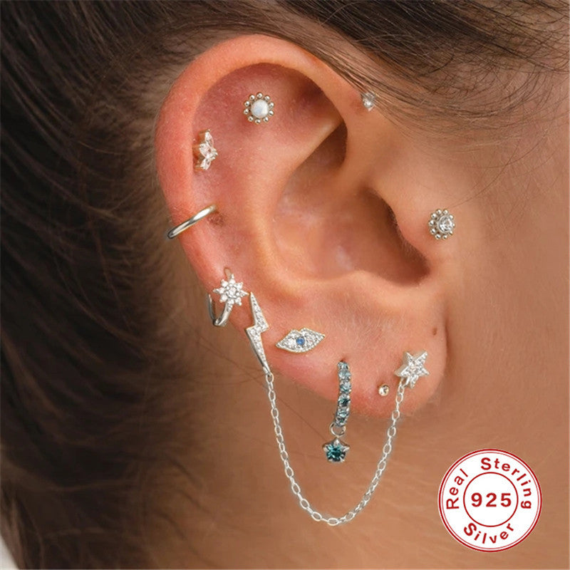 Wholesale S925 Sterling Silver Piercing Inner Thread Ear Piercing Ear Bone Nails