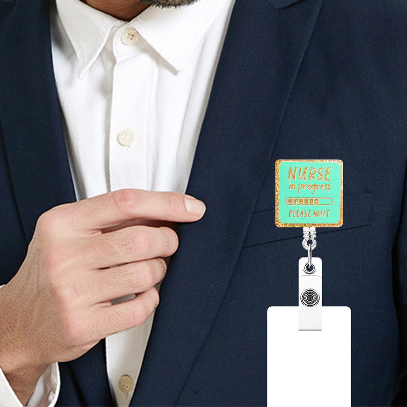 Wholesale Glitter acrylic patch turntable stethoscope retractable and easy to pull