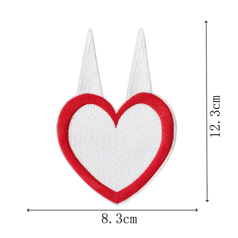 Wholesale 8 Piece Embroidered Patches With Adhesive Backing Clown Bow Heart And English Motifs For DIY Coat Hat Bag And Shoe Decor