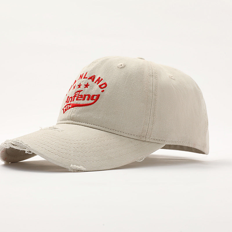Wholesale Vintage Washed Embroidered Large Toe Circumference Cotton Soft-capped Baseball Cap