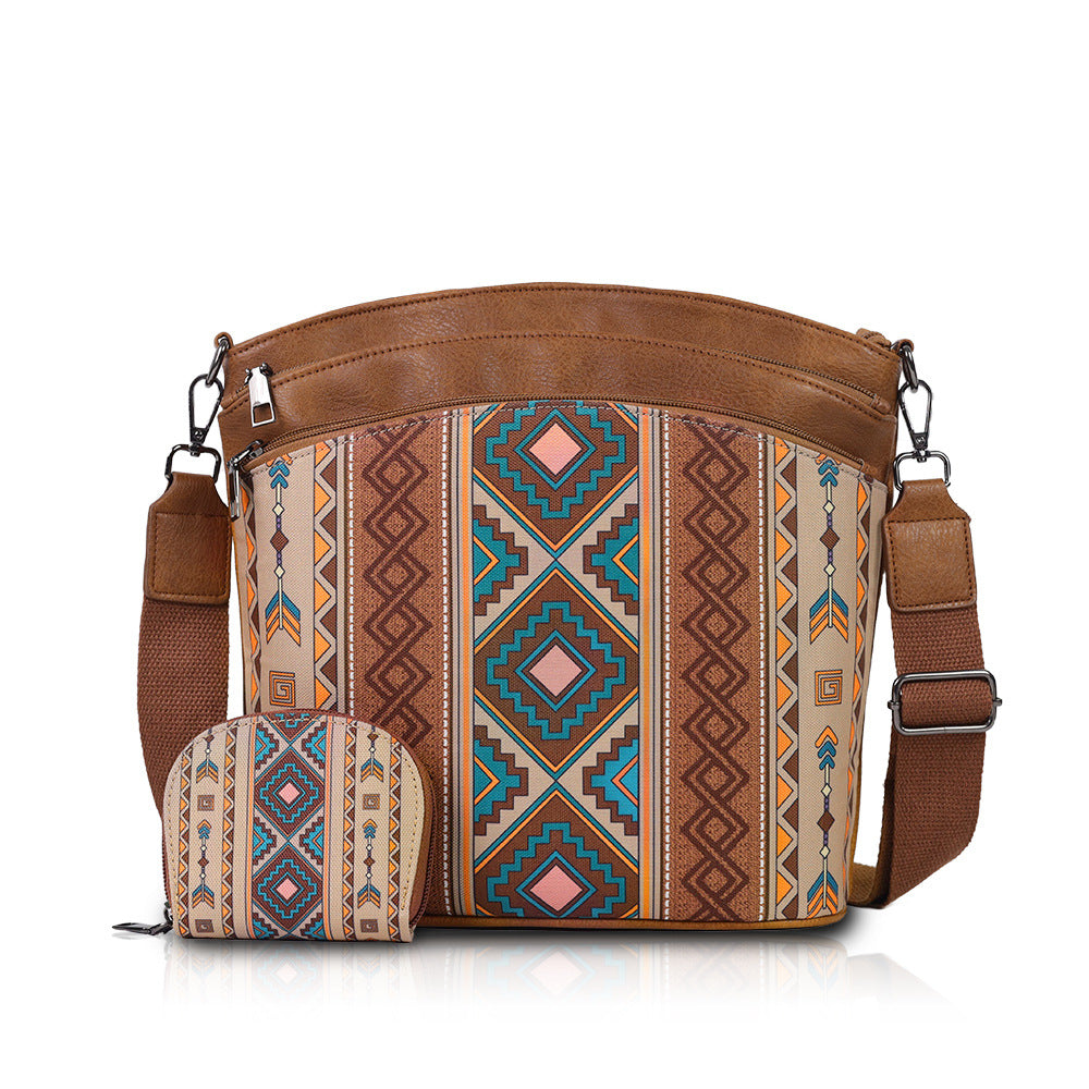Wholesale Bohemian ethnic style two-piece crossbody bag
