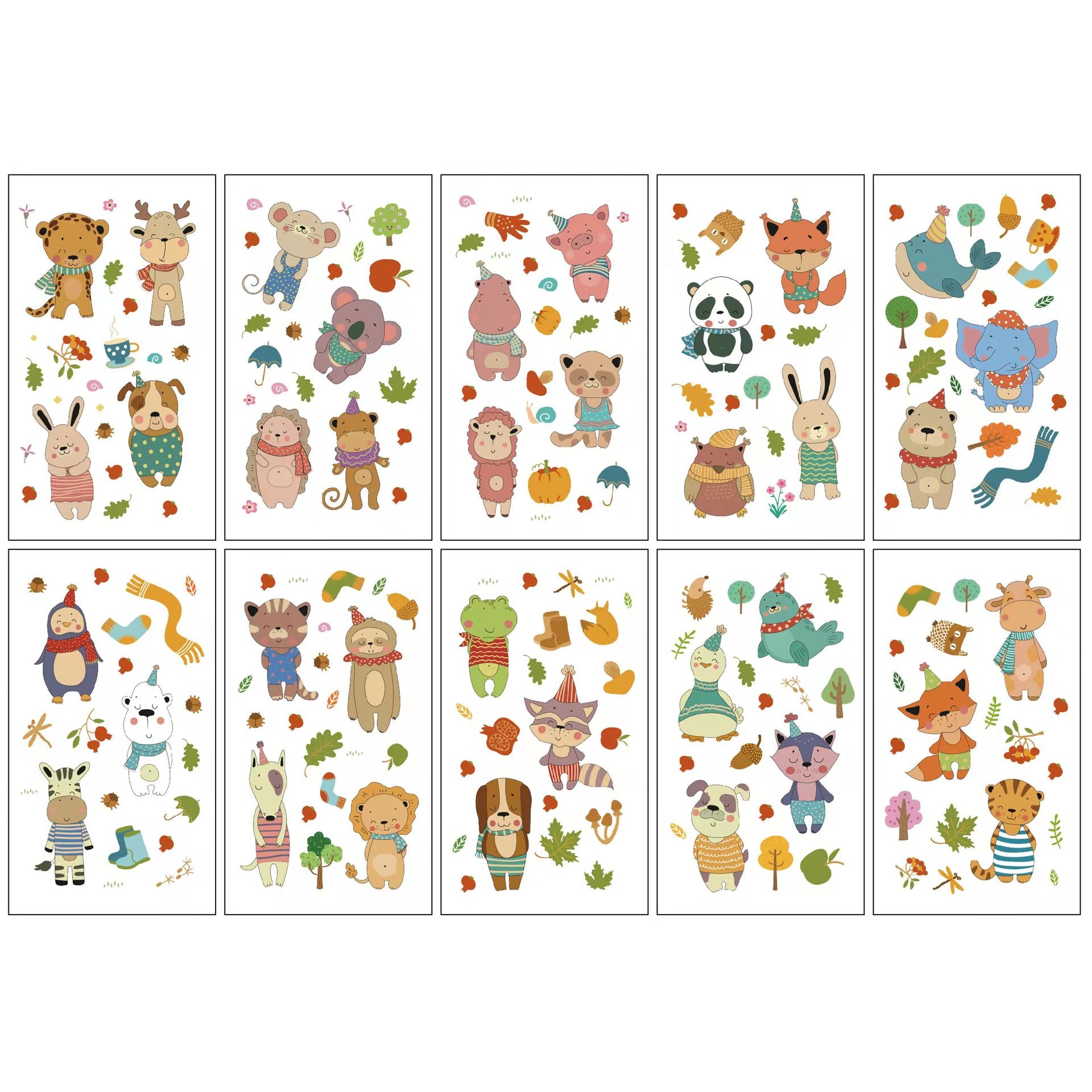 Wholesale 10pcs/sheet Children's cartoon little monster cute tattoo sticker