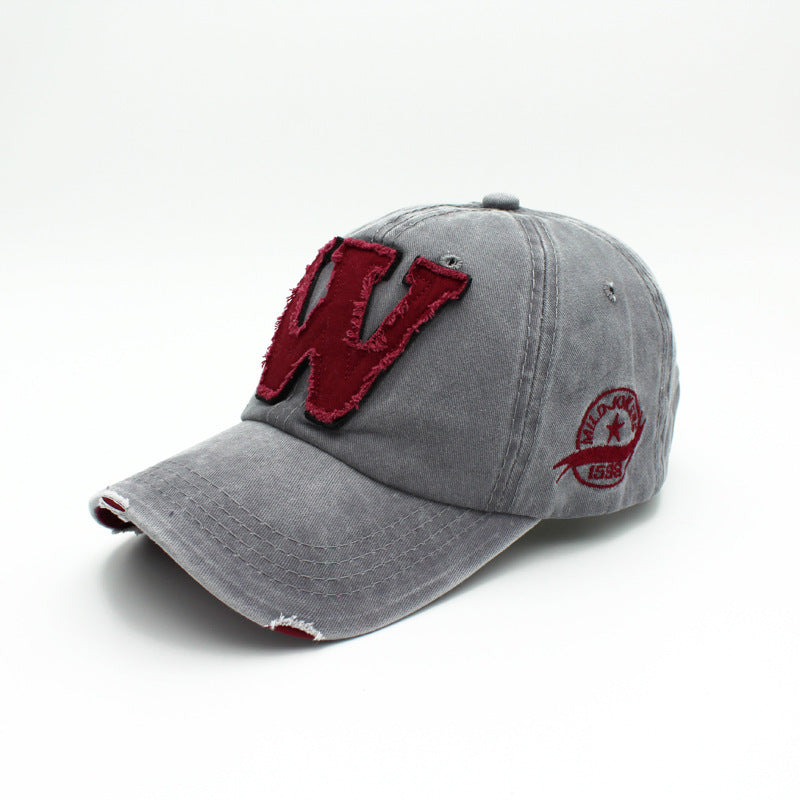 Wholesale W Letter Embroidery Cotton Baseball Cap