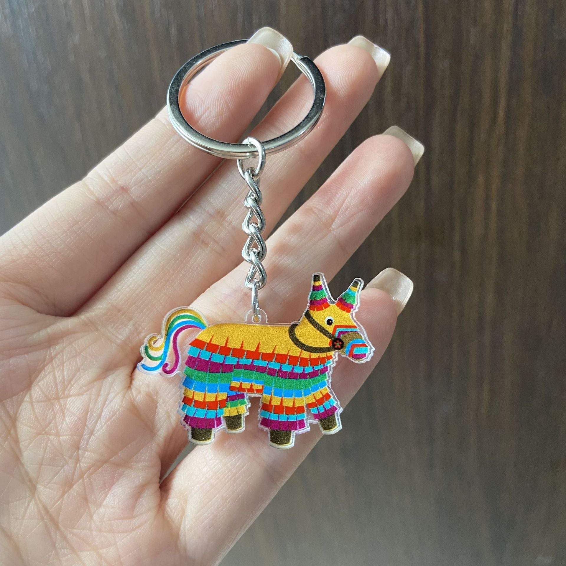 Wholesale Colorful Cartoon Acrylic Carnival Party Keychain Pendant Bag Charm Boutique Resale