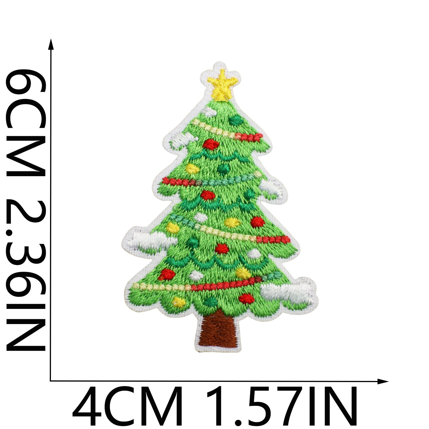 Wholesale Polyester Iron On Christmas Embroidered Patches Bells Stars Cartoon Design For Clothing DIY